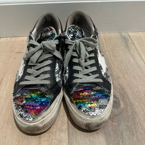 Golden Goose
Women's Metallic May Rainbow Sequin Low-top Sneakers